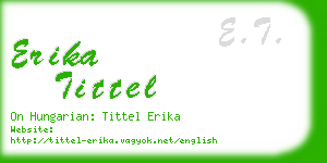 erika tittel business card